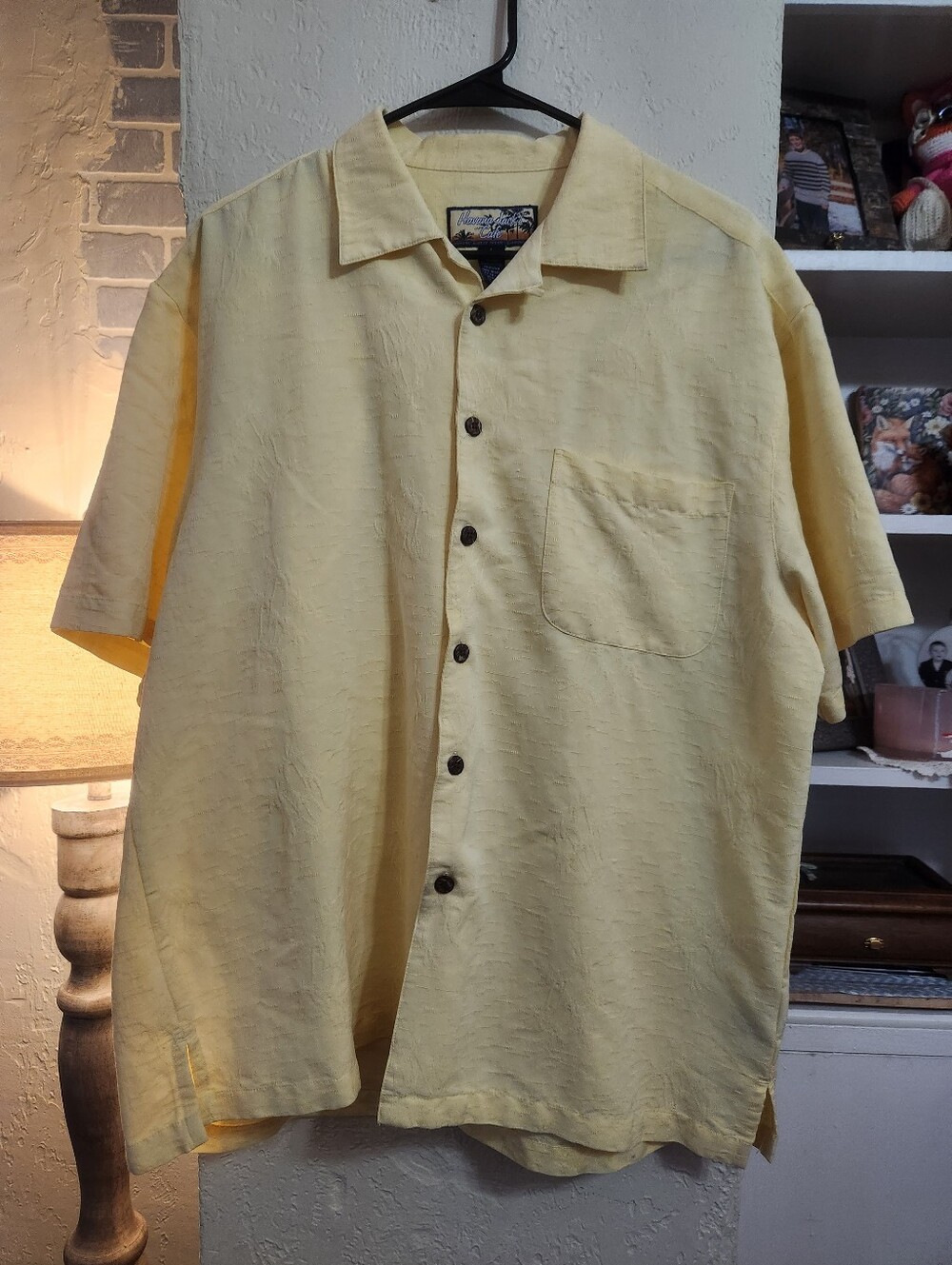 Havana Jack's Cafe Short Sleeve Button Up Collared Shirt Size Large